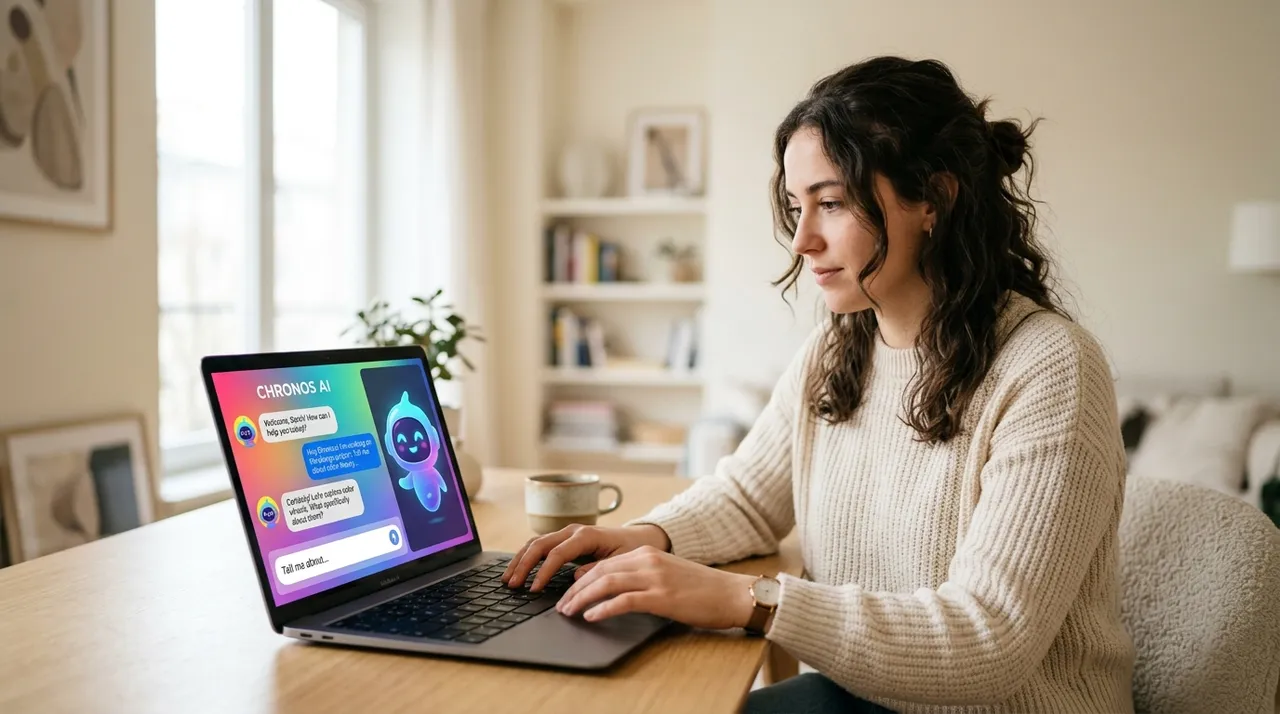 Conversation avec un personnage IA sur Janitor AI