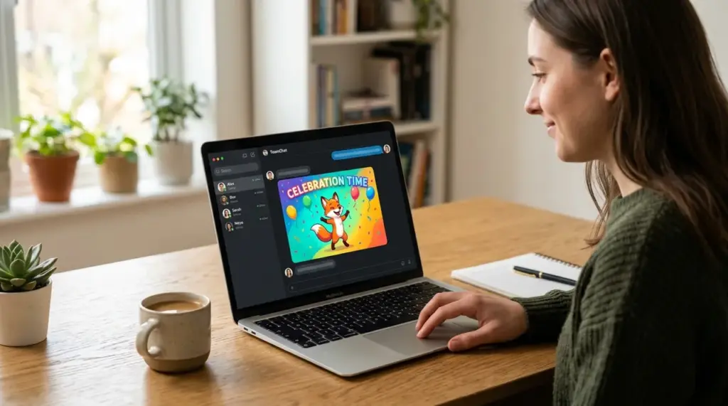 GIF animé dans une conversation Discord