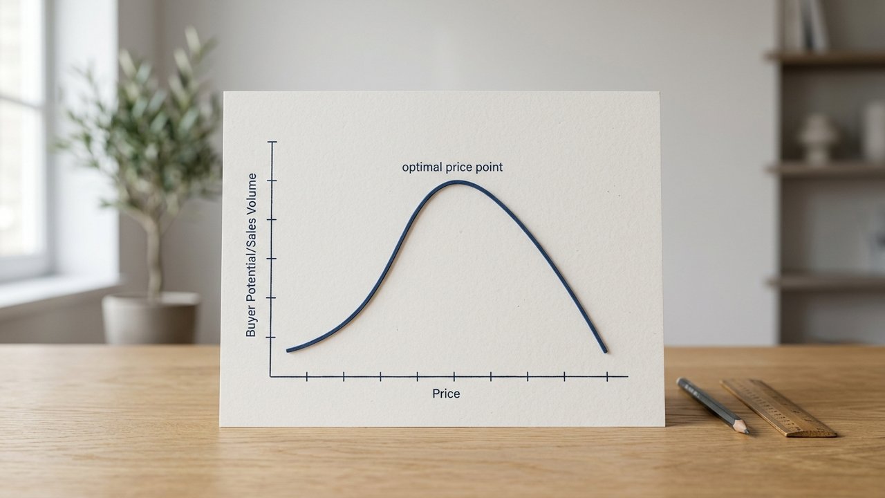 Courbe des acheteurs potentiels avec prix psychologique optimal
