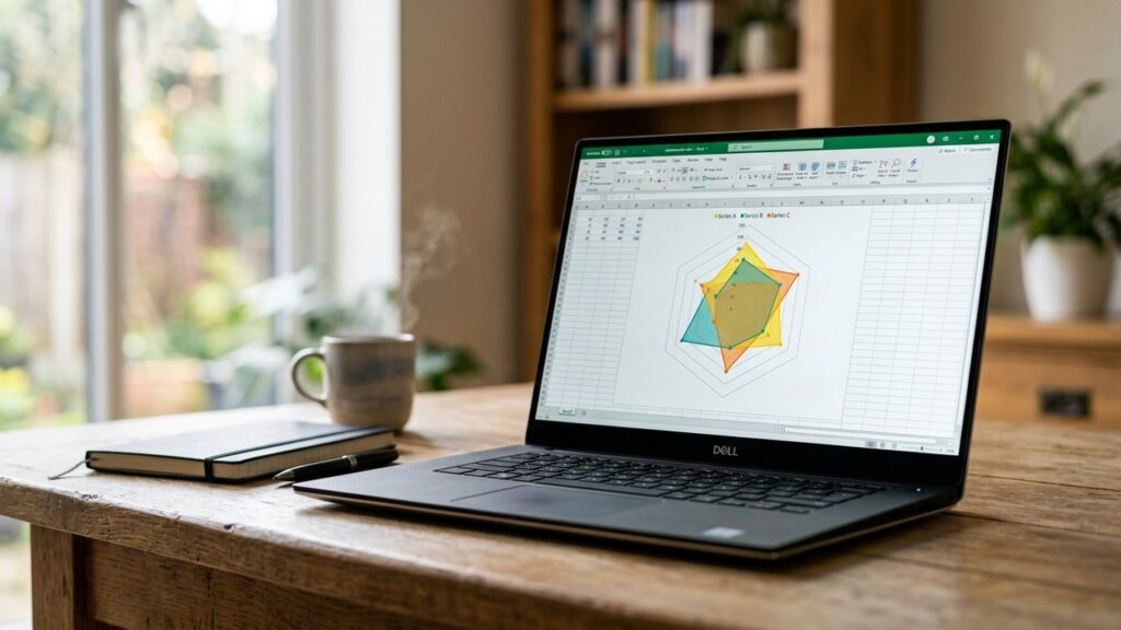 Graphique radar sur Excel avec plusieurs séries de données