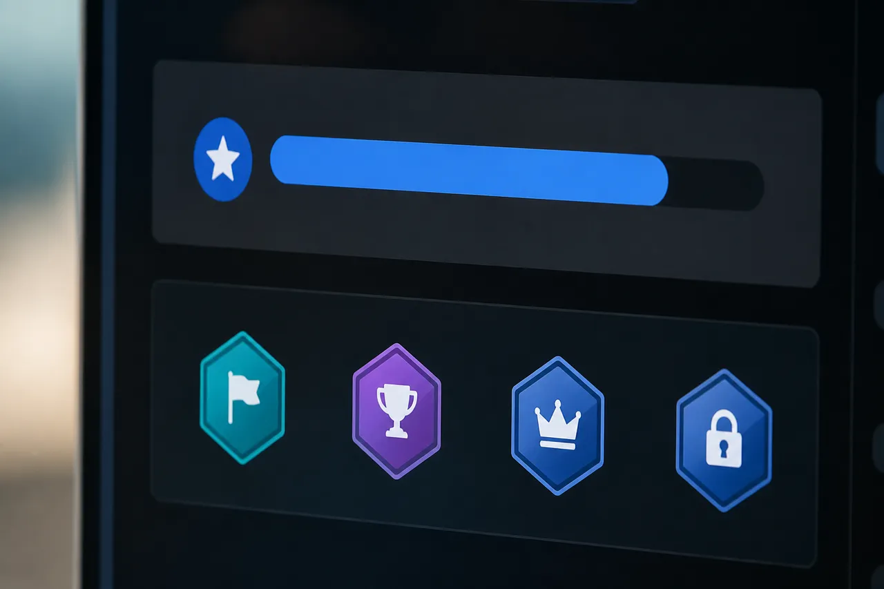 Gamified UX : barre de progression et badges