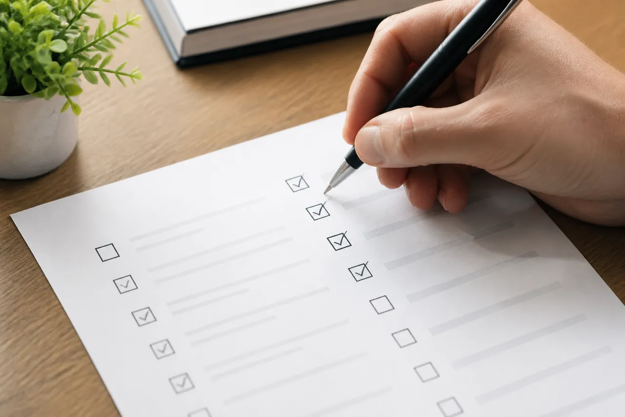 Innovation responsable : une main remplit une grille ARIR
