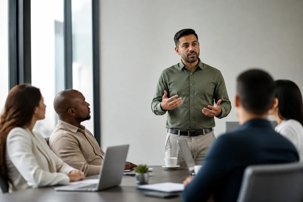 Séminaire d'entreprise : présentation de la stratégie à l'équipe