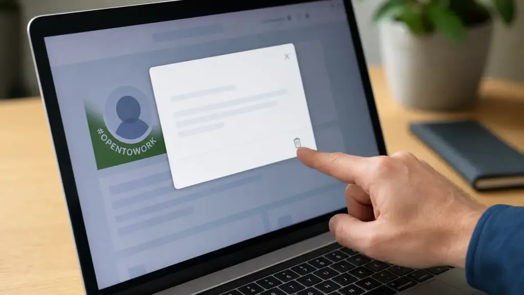 Supprimer le statut Open to Work sur LinkedIn
